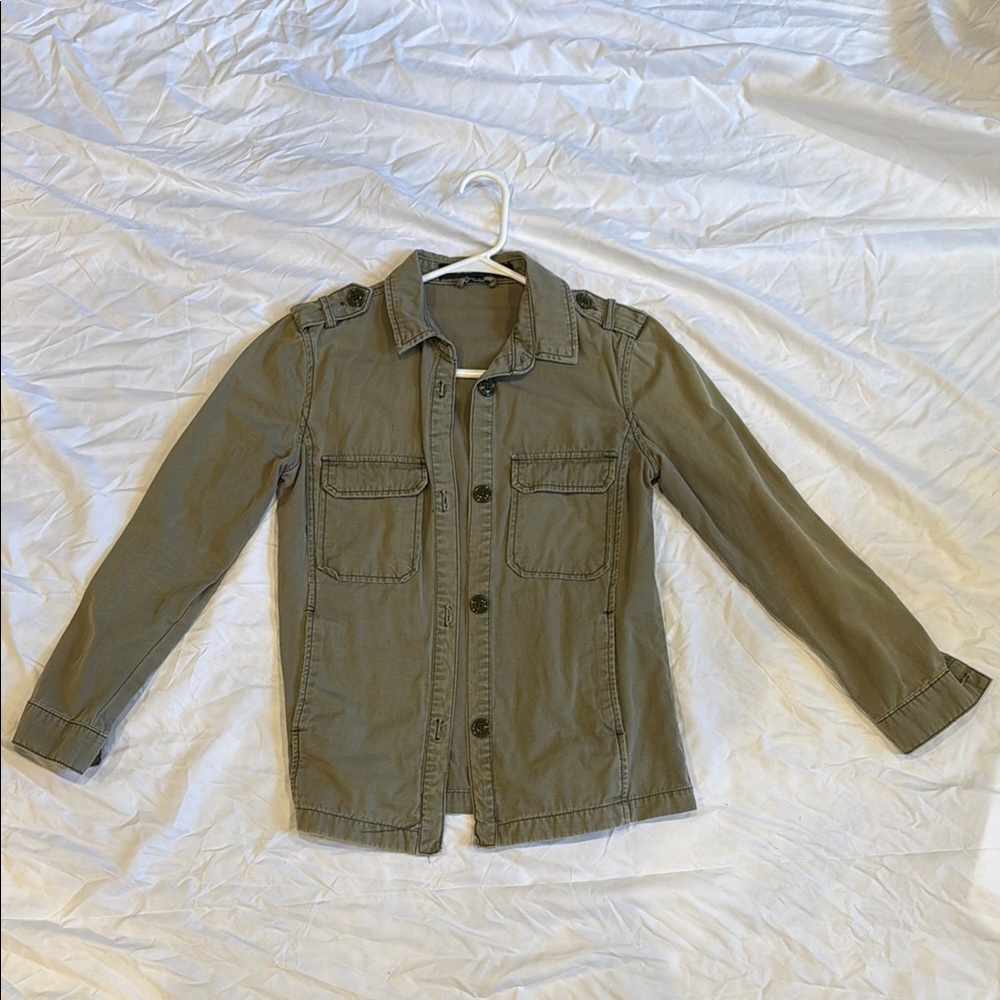 Olive Green Button-Up Jacket
